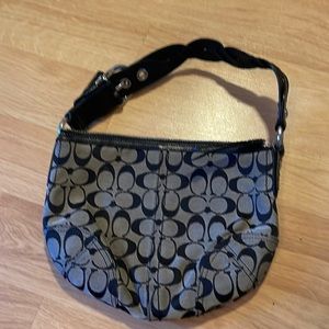 Coach purse black and grey